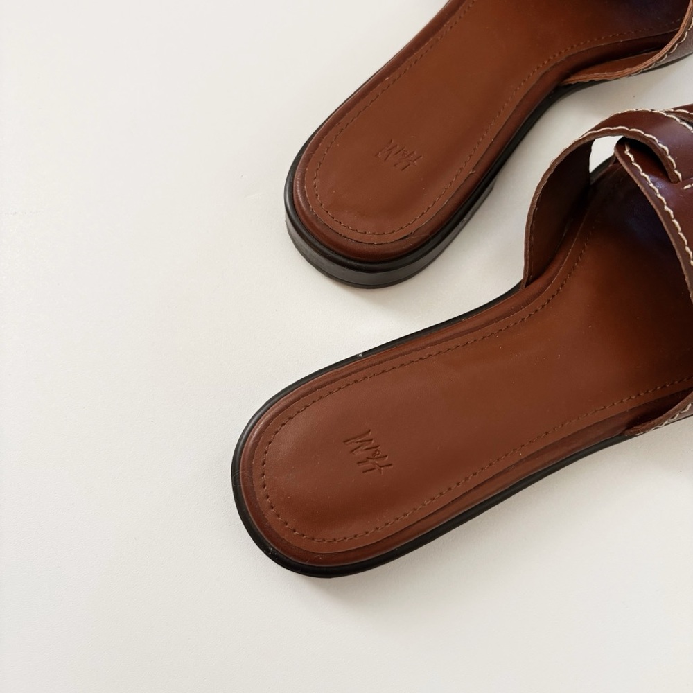 H&M Brown Vegan Leather Sandals Size 6 - Picture 5 of 6